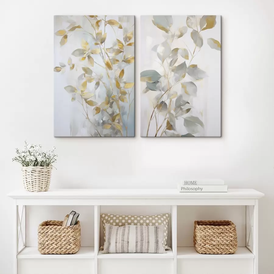 wall murals Abstract leaves imitation of painting m00907