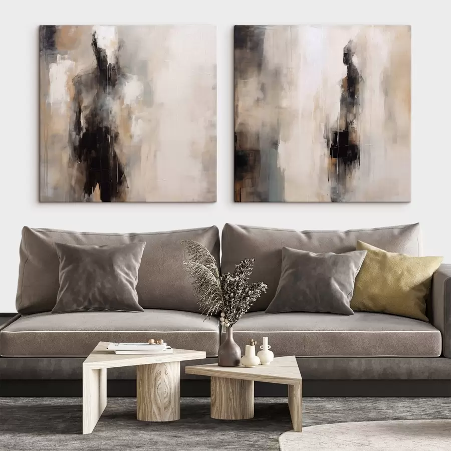 wall murals Abstract human figures in the shadows m00860