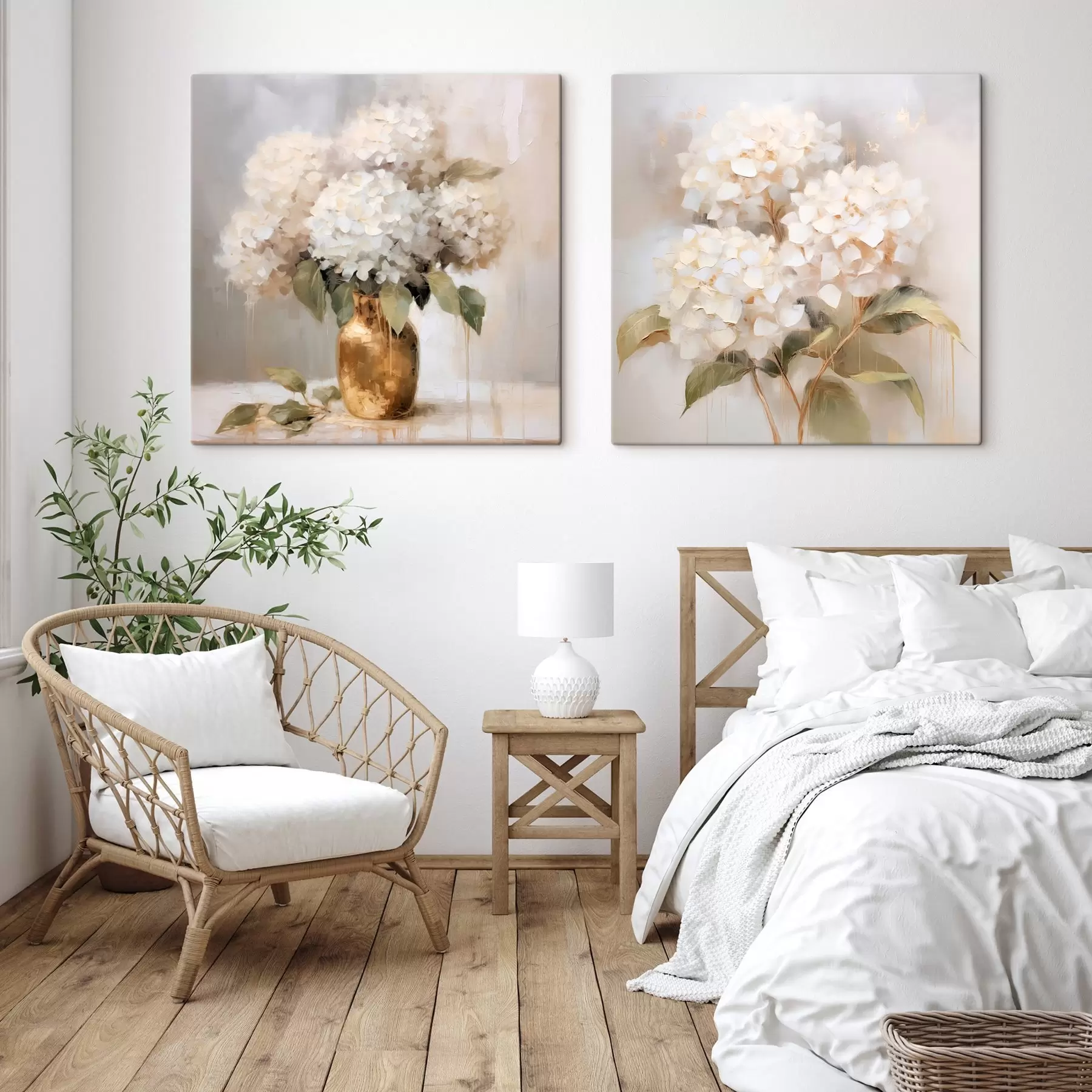 wall murals Delicate hydrangeas m00857