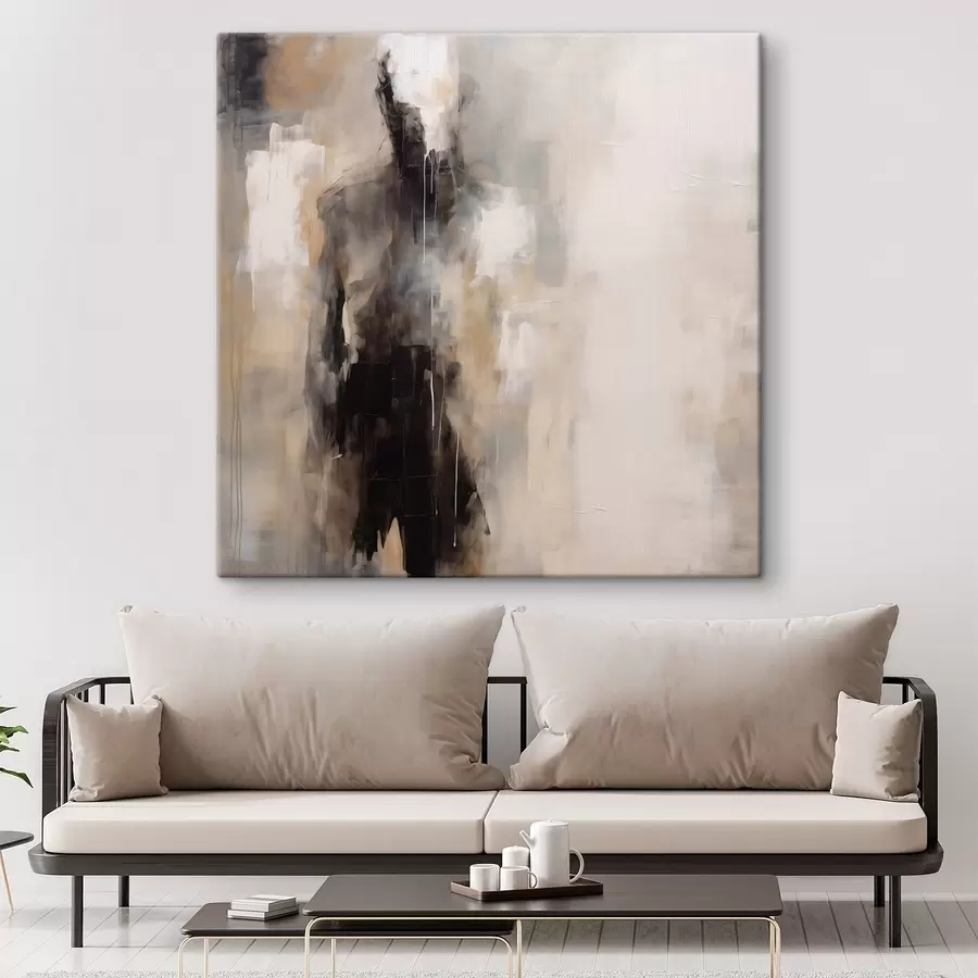 murales Una figura humana abstracta entre las sombras s46360