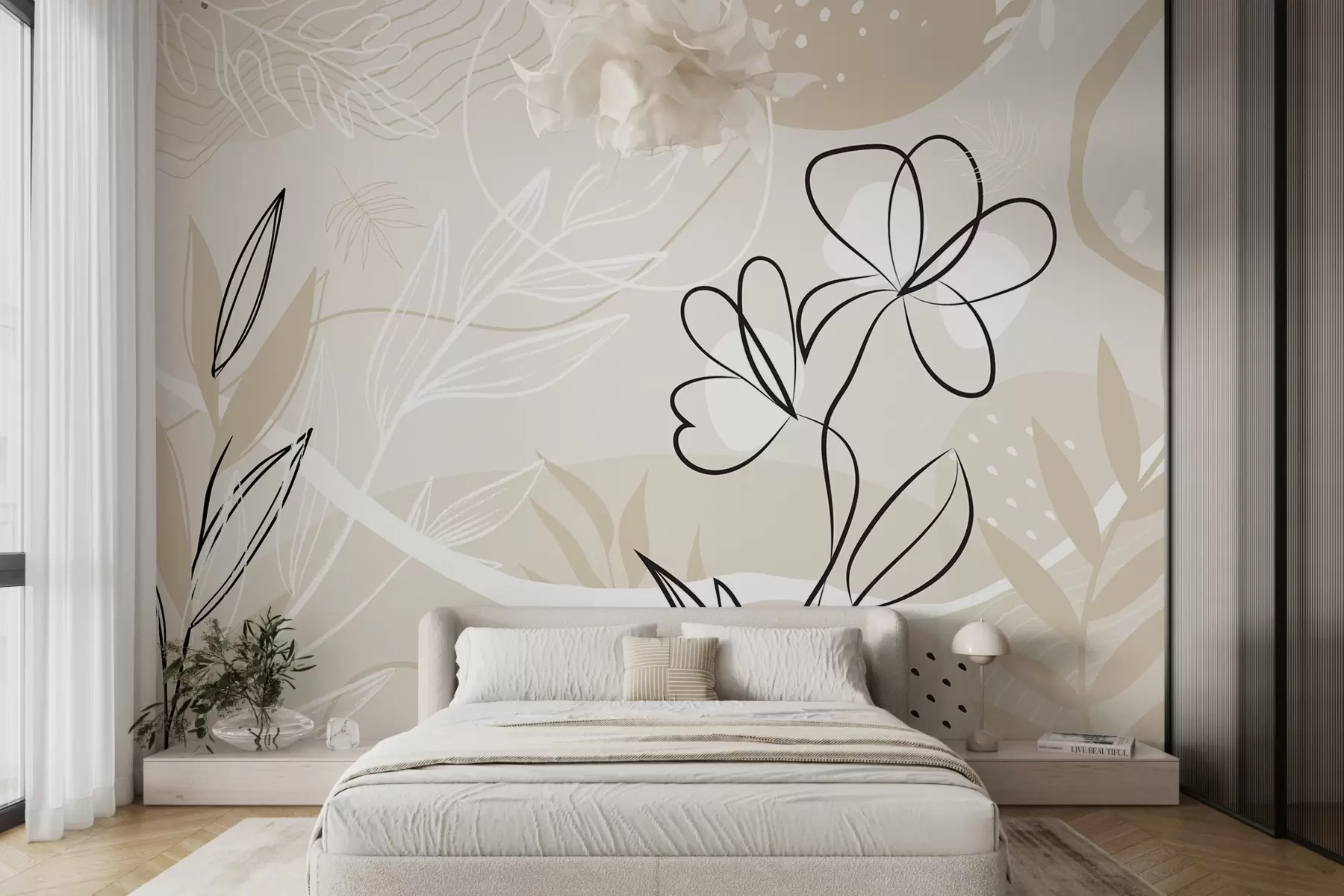 murales Resumen con plantas w04760