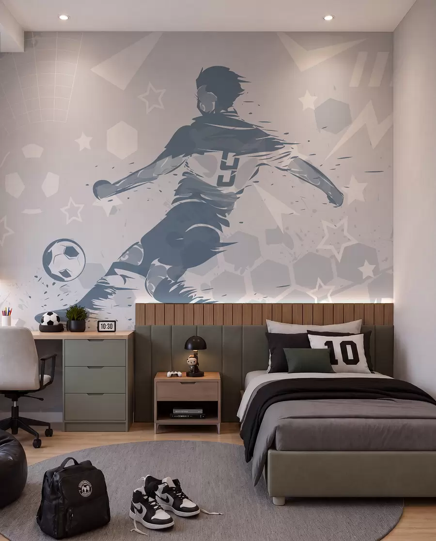 wall murals Soccer player, sports w04763v1