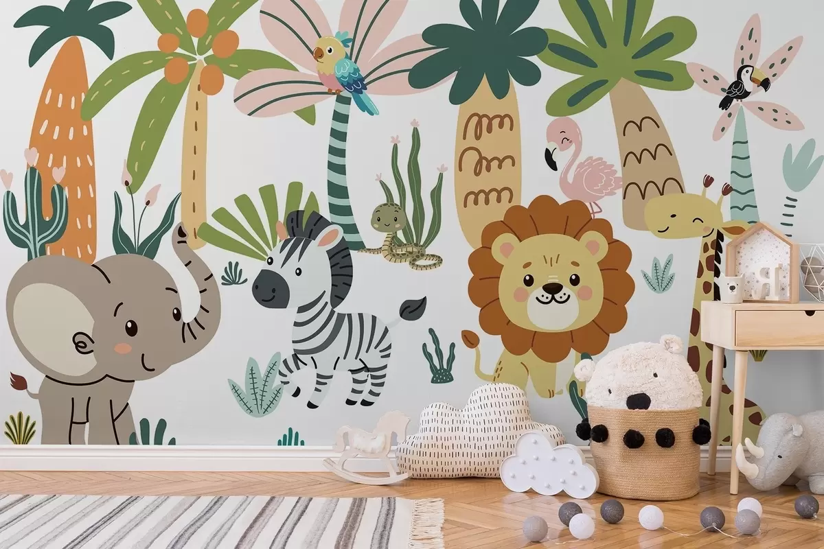 wall murals Children's animals w04758