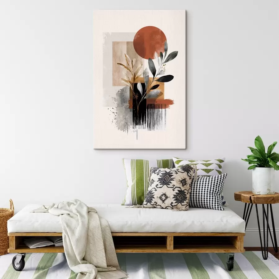 murales Geometría y abstracción de hojas s46388