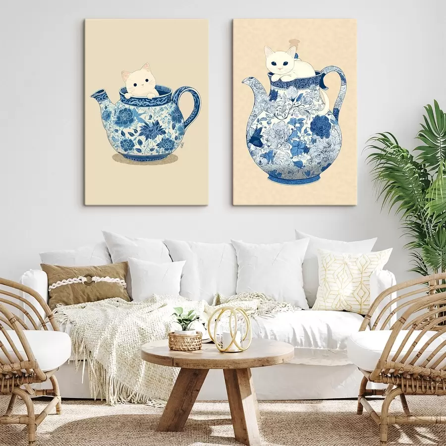 murales Gato en jarra m00920