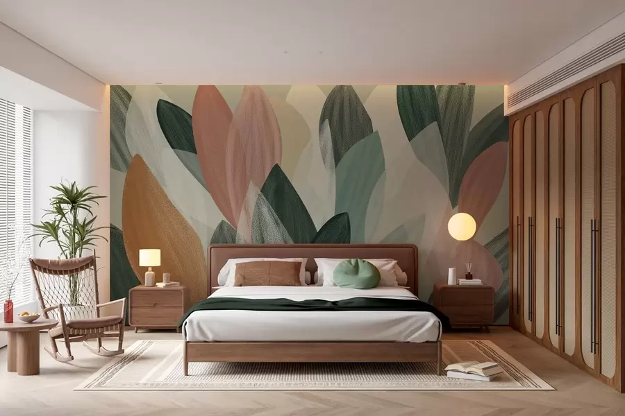 murales hojas de fantasía w04757