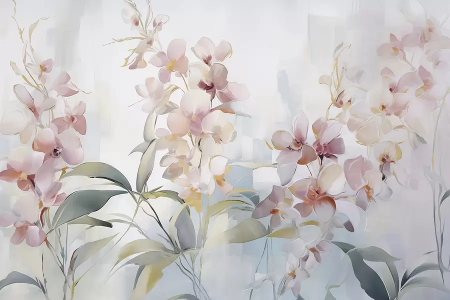 wall murals Abstract flowers w04776