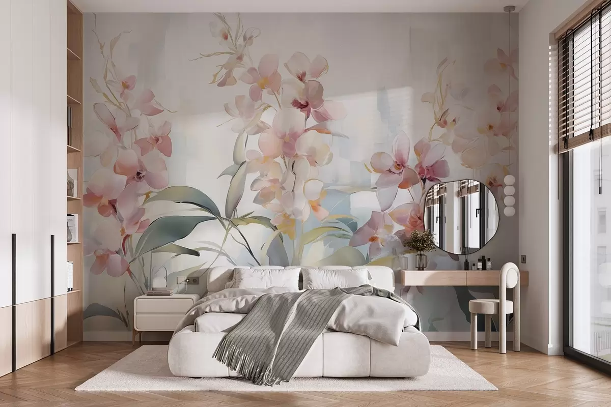wall murals Abstract flowers w04776