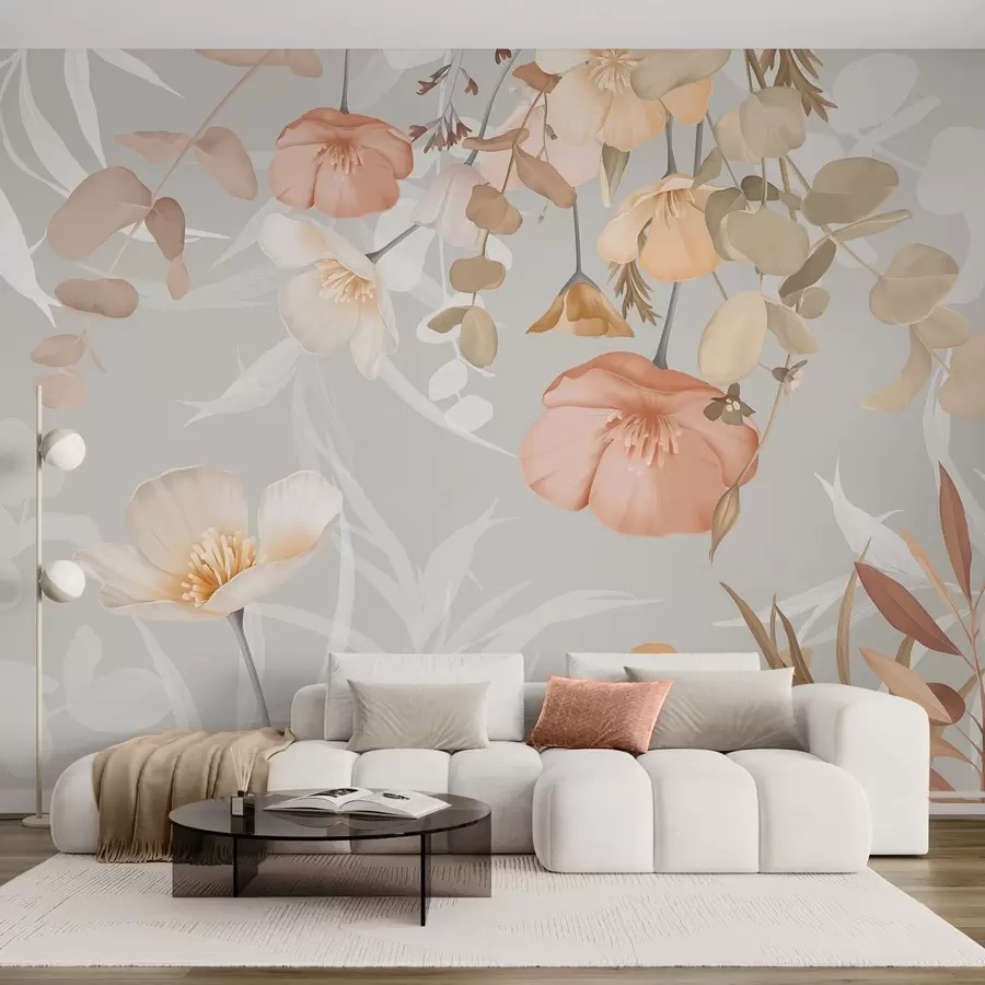 Wall Mural Photo Wallpaper Flowers in foliage w04779