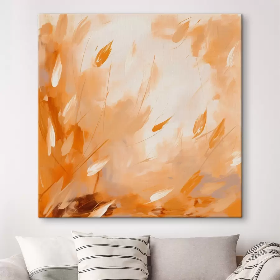 wall murals Abstract petals and stems in oil style s46319