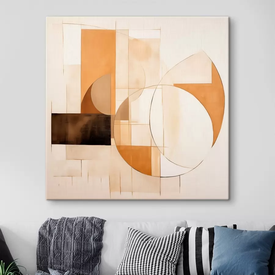 murales Composición abstracta minimalista en tonos cálidos s46321
