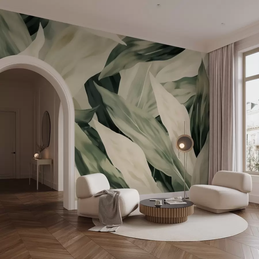 Wall Mural Photo Wallpaper Painted leaves w04799