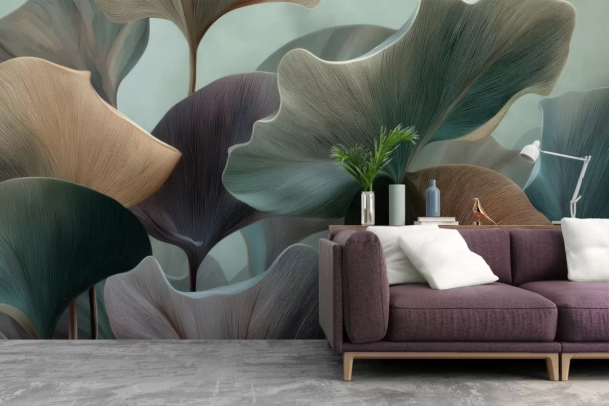 Wall Mural Photo Wallpaper Large leaves w04847v2