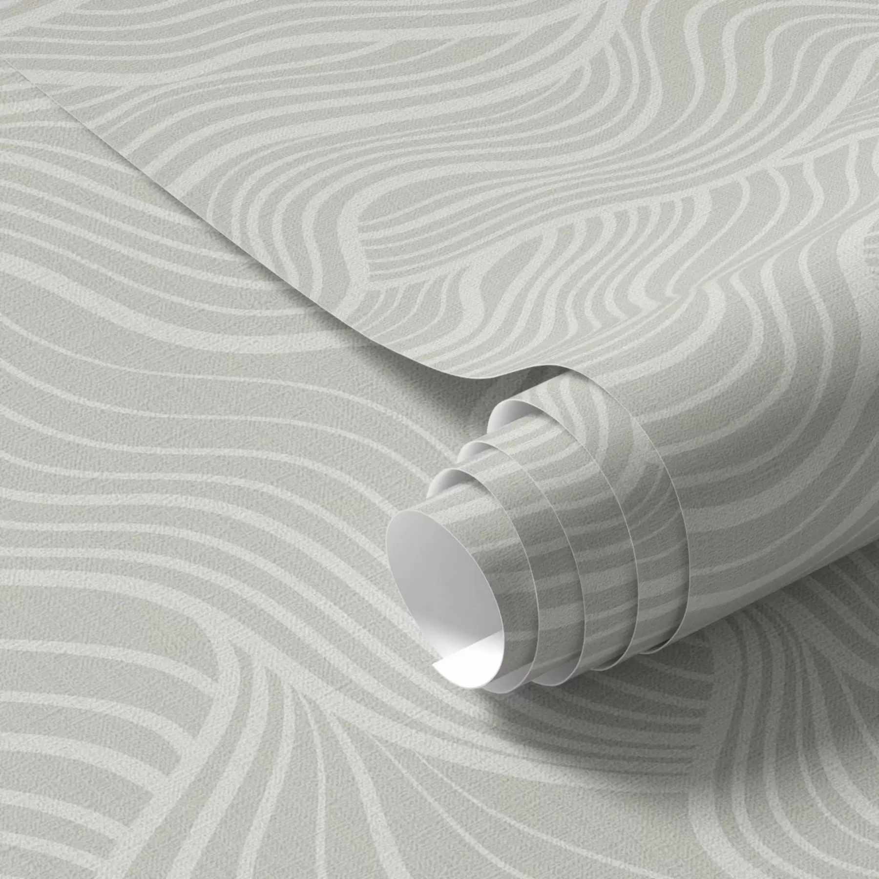 Wall Mural Photo Wallpaper Waves on gray-olive background with fabric texture a00681