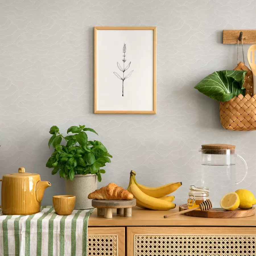 murales Ondas de luz, relieve casi blanco, mínimo. a00682v2