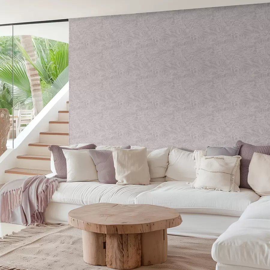 murales Rosas grabadas sobre fondo gris claro a00841v1