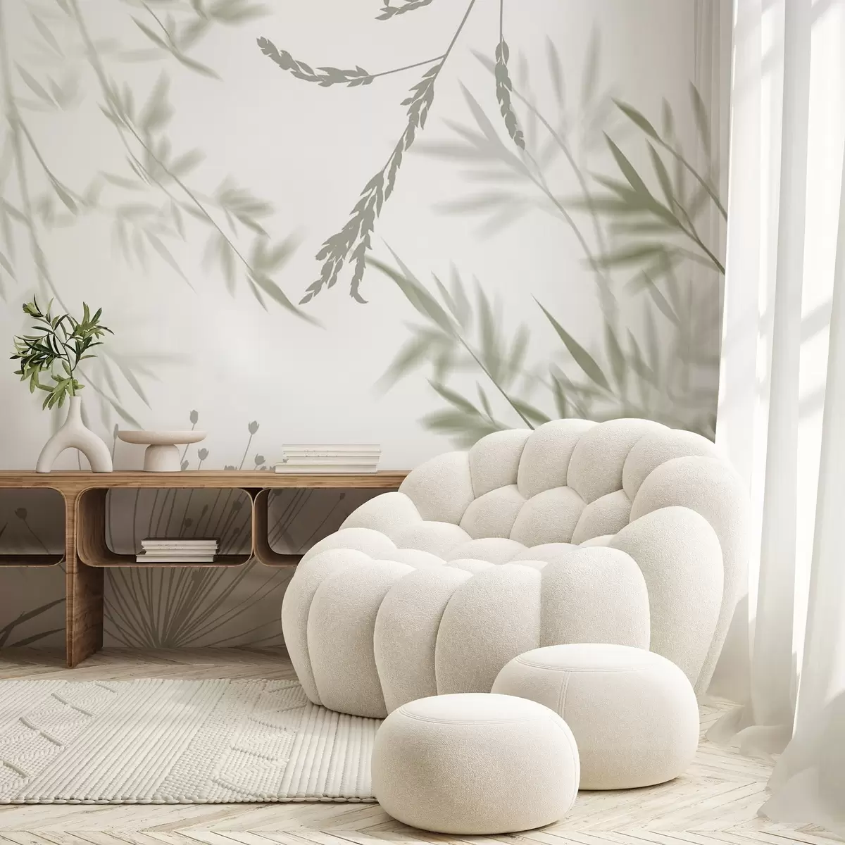 Wall Mural Photo Wallpaper Foliage silhouettes w04850