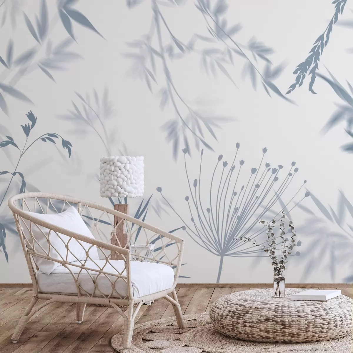 peintures murales Silhouettes de feuillage w04850v2