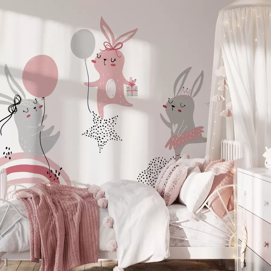 Wall Mural Photo Wallpaper Cute bunnies w04852