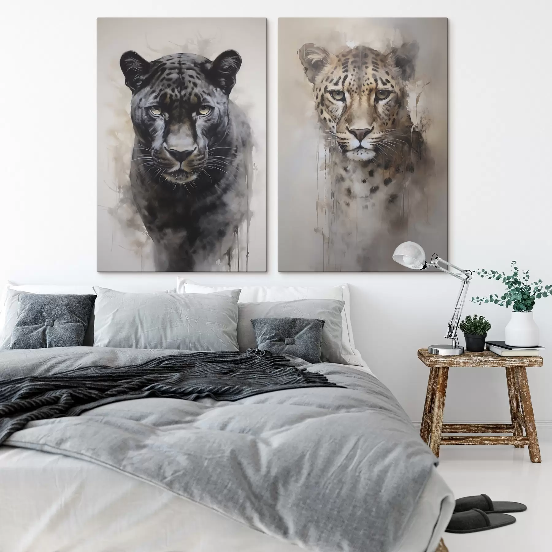 wall murals Panther and leopard m00931