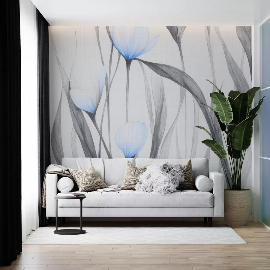 Wall Mural Photo Wallpaper Fragile translucent tulips w04831