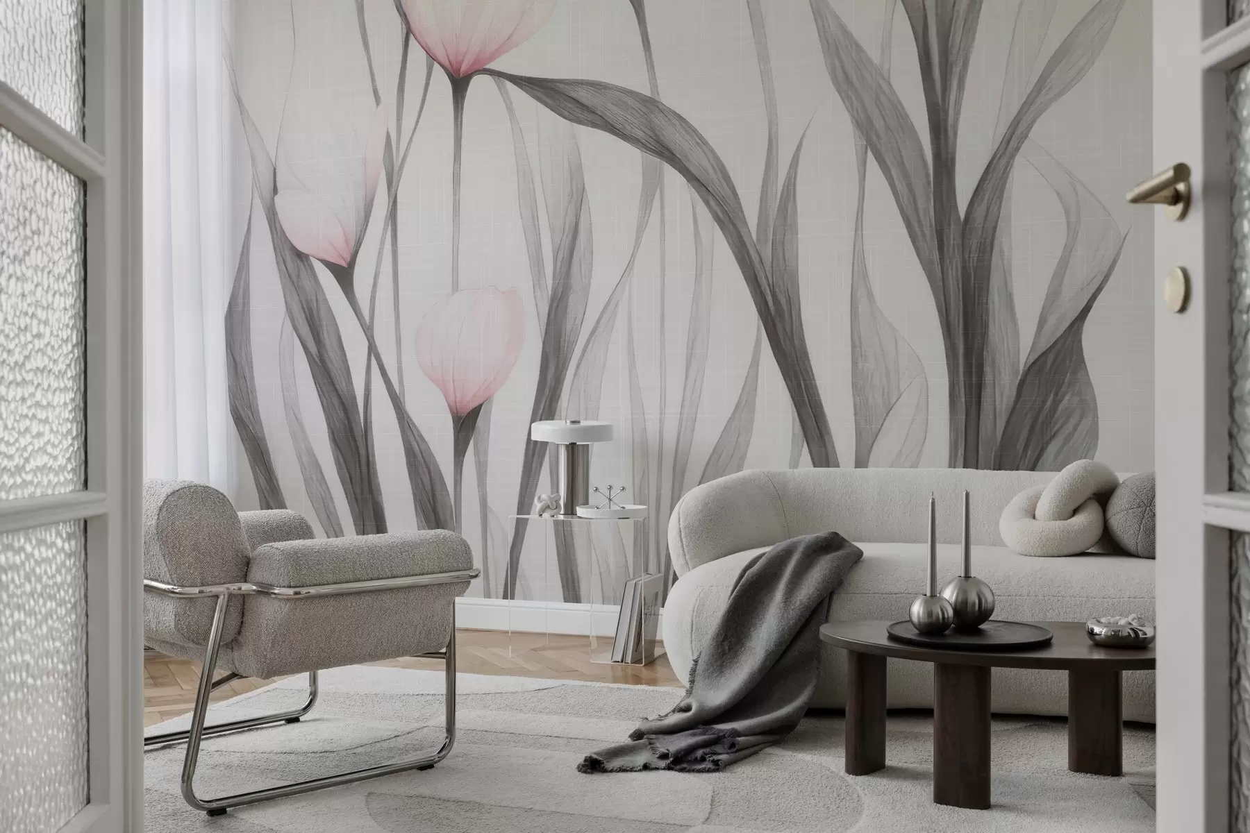 peintures murales Tulipes translucides fragiles w04831v1