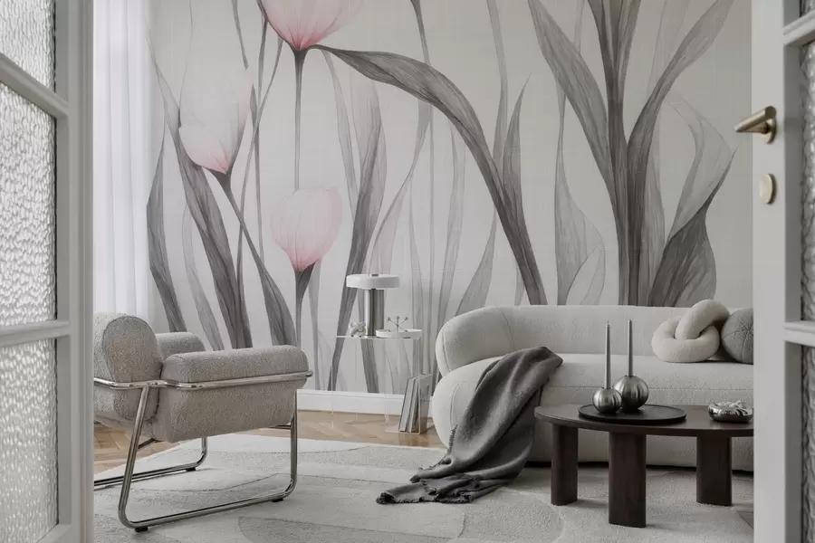 peintures murales Tulipes translucides fragiles w04831v1