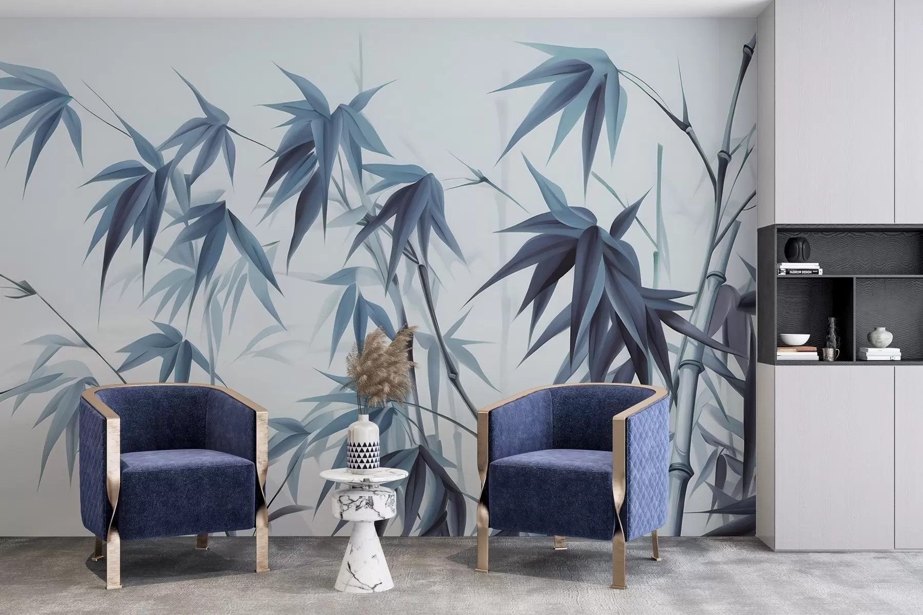 wall murals Bamboo on a light watercolor background w04834v2