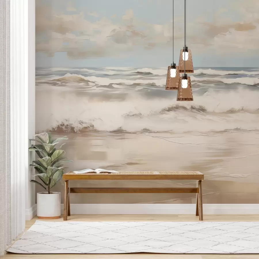 Wall Mural Photo Wallpaper Pastel sea landscape w04836