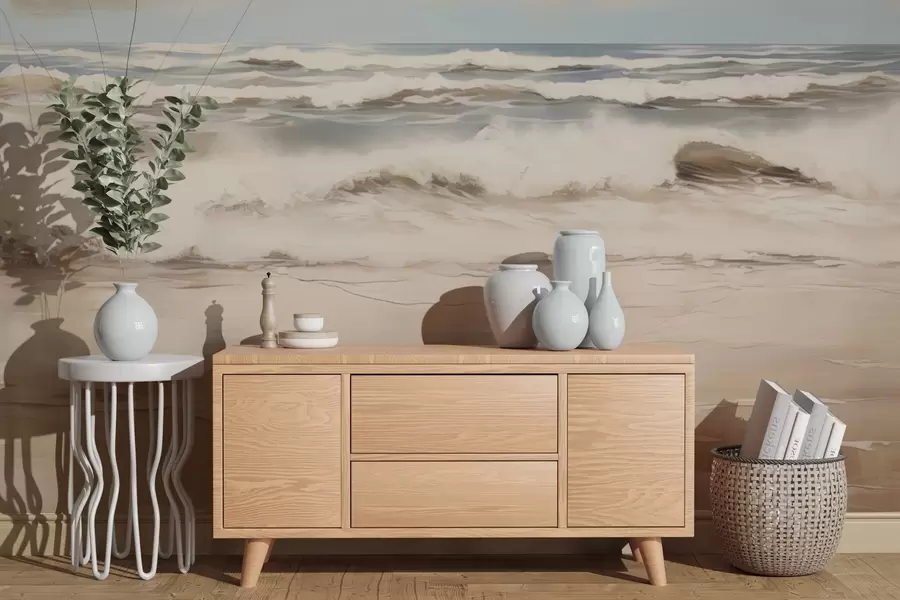 Wall Mural Photo Wallpaper Pastel sea landscape w04836