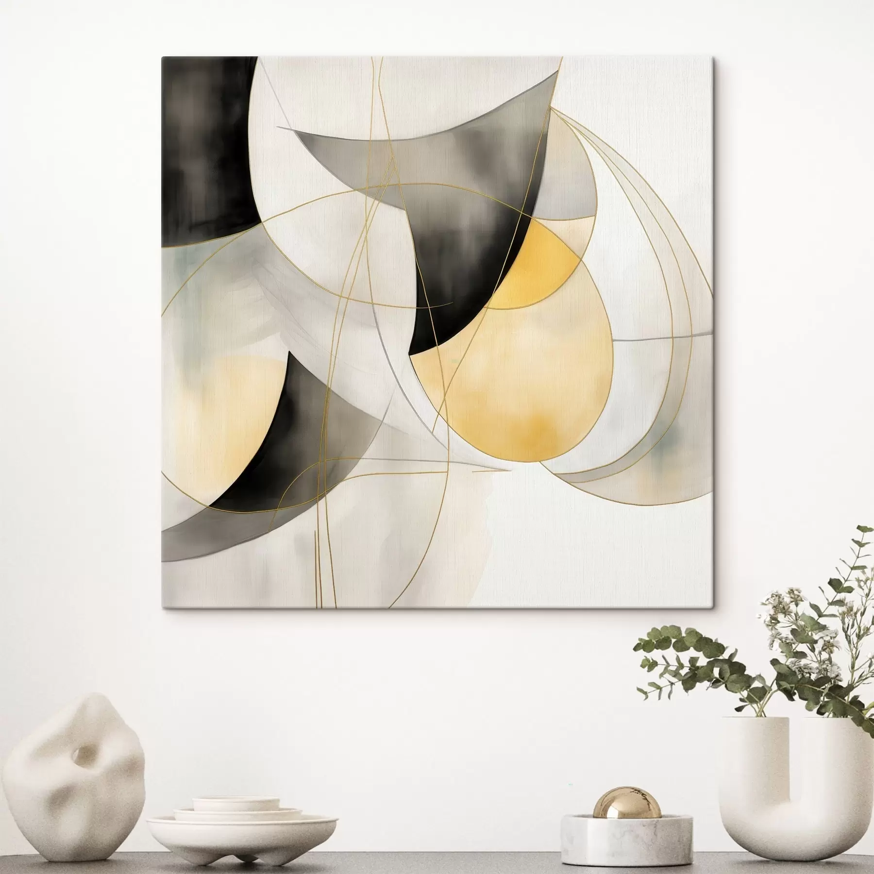 wall murals Geometric abstraction in modern style s46328
