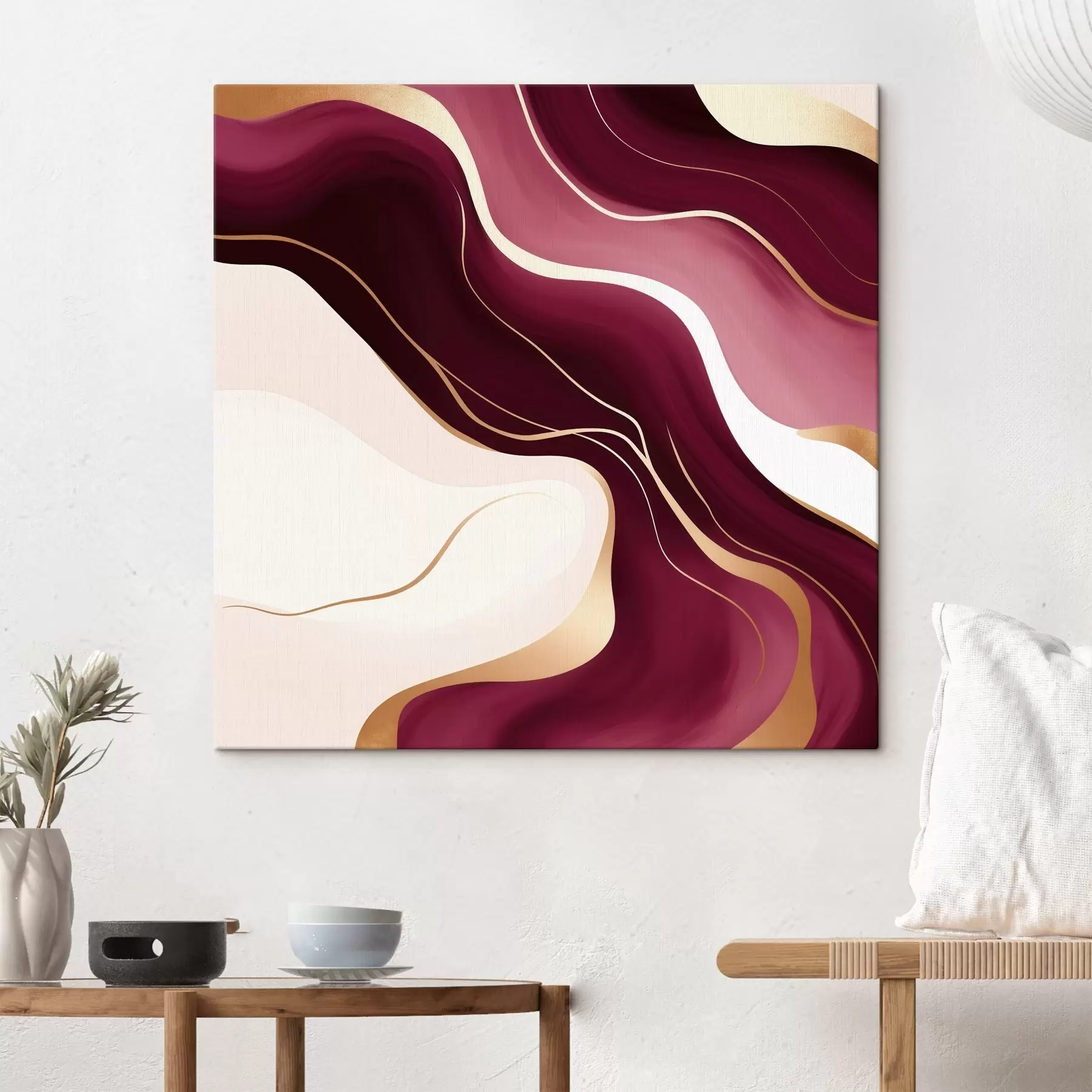 murales Formas suaves, paleta de colores uva y rosa s46330