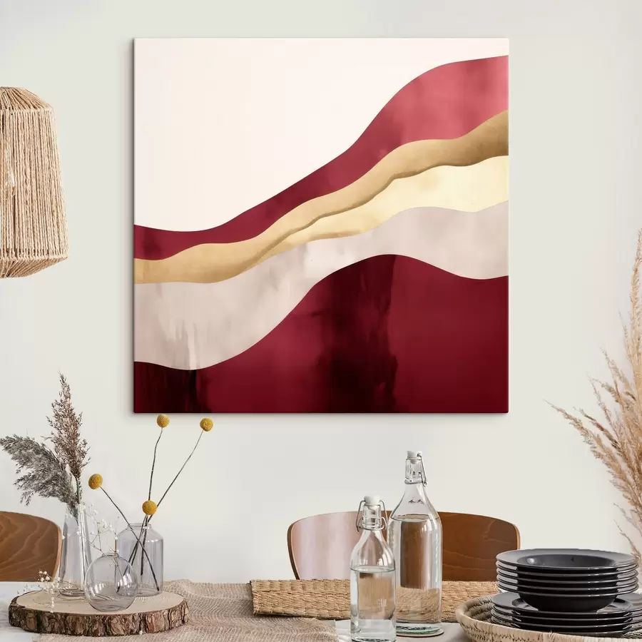 wall murals Burgundy, pink and sandy accent, geometric style s46331
