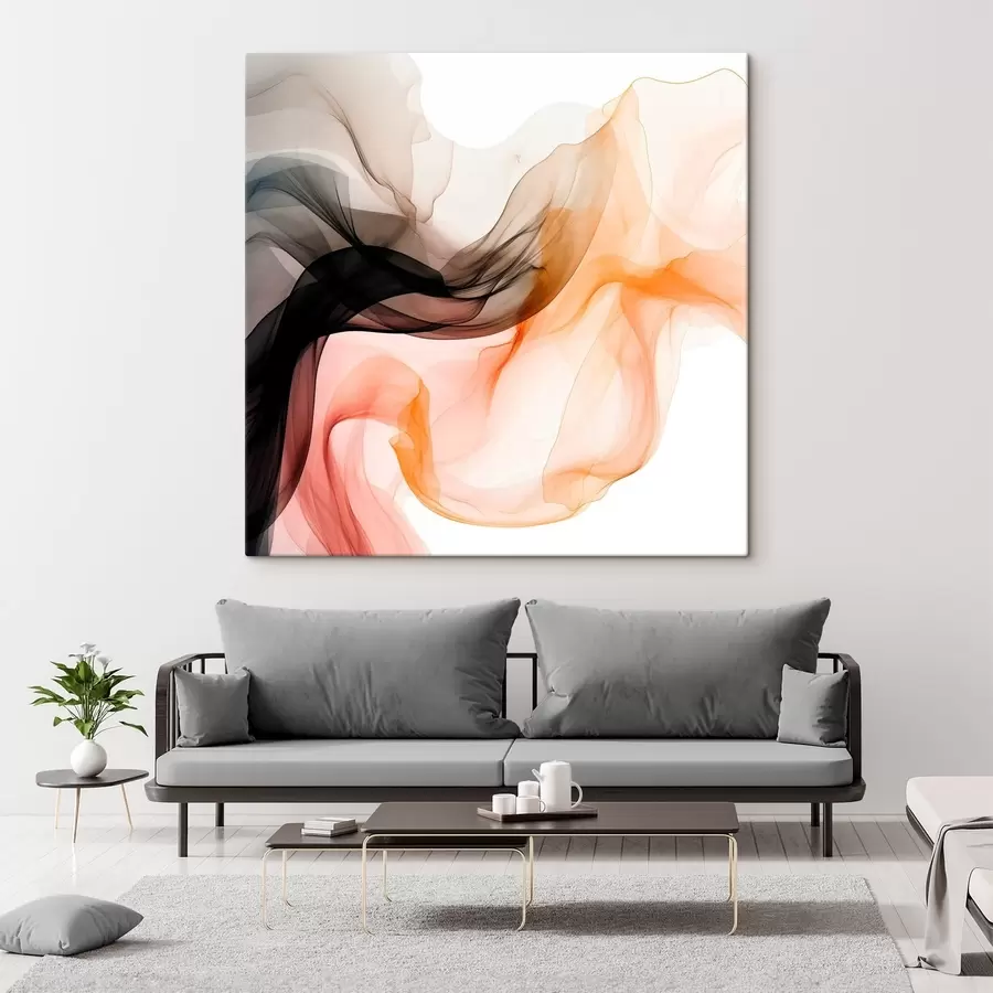 murales Flujos de aire, abstracción transparente s46332