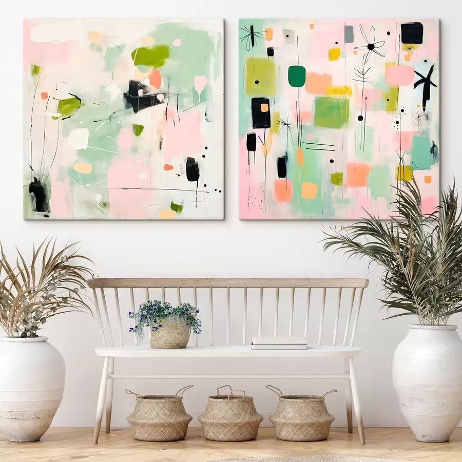 murales Motivos florales de estilo moderno m00900