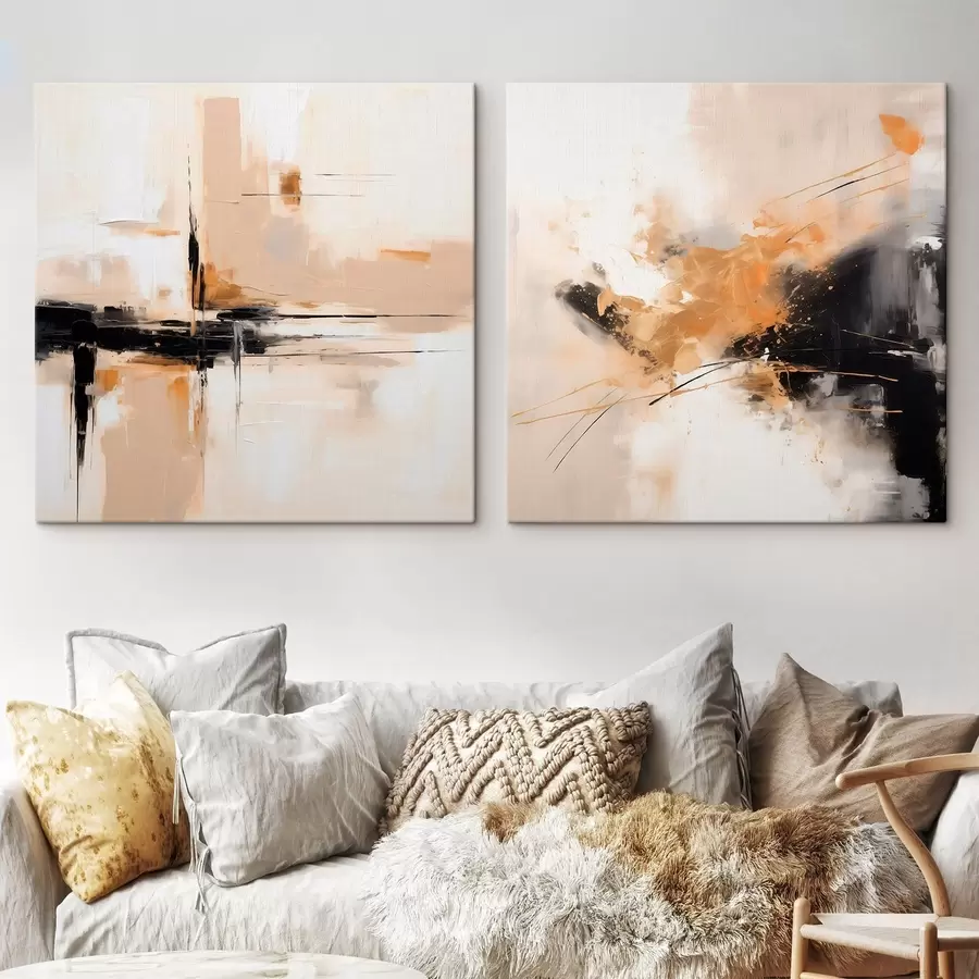 murales Geometría y expresión en estilo óleo m00901