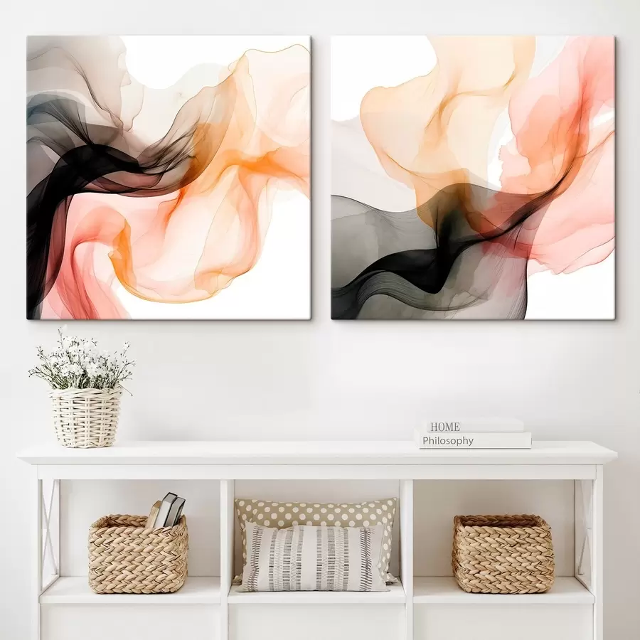 wall murals Energy of orange and black m00904