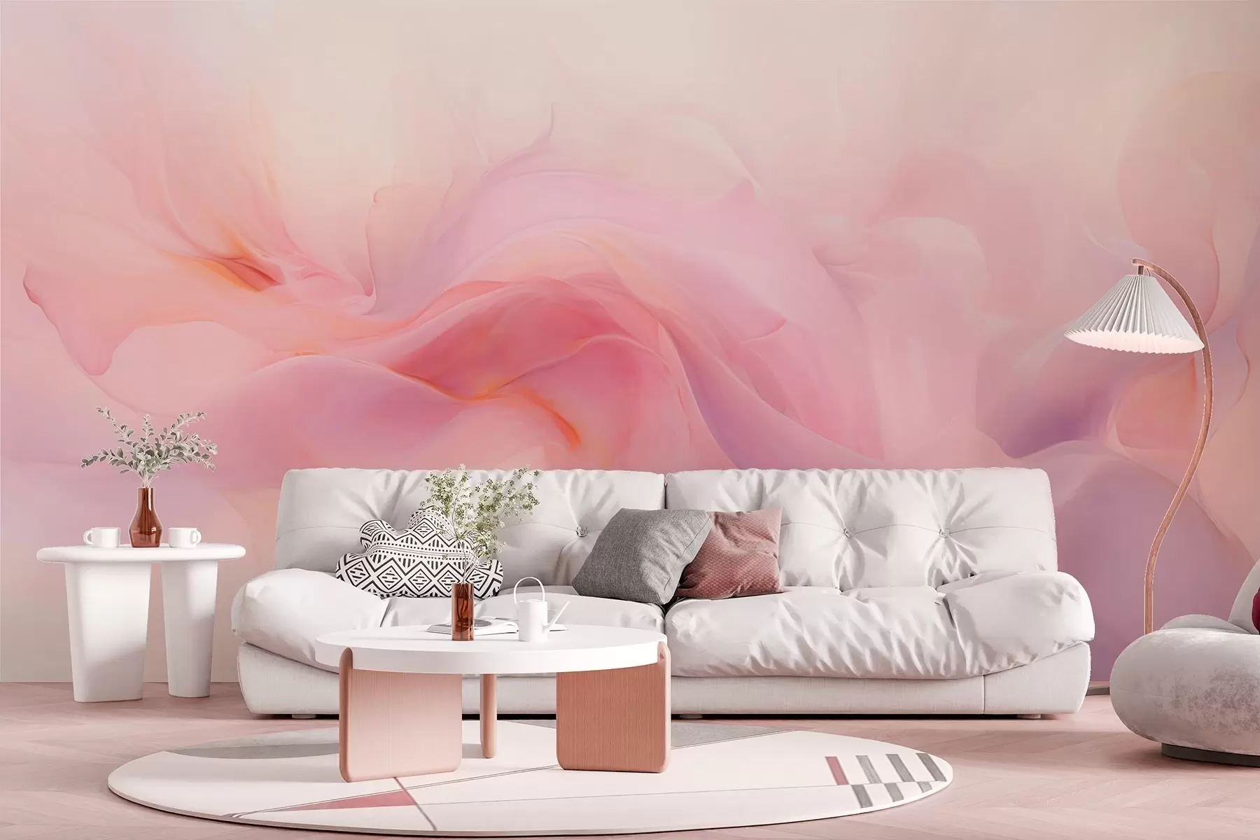 Wall Mural Photo Wallpaper Dreamy abstract pink and violet composition w09523