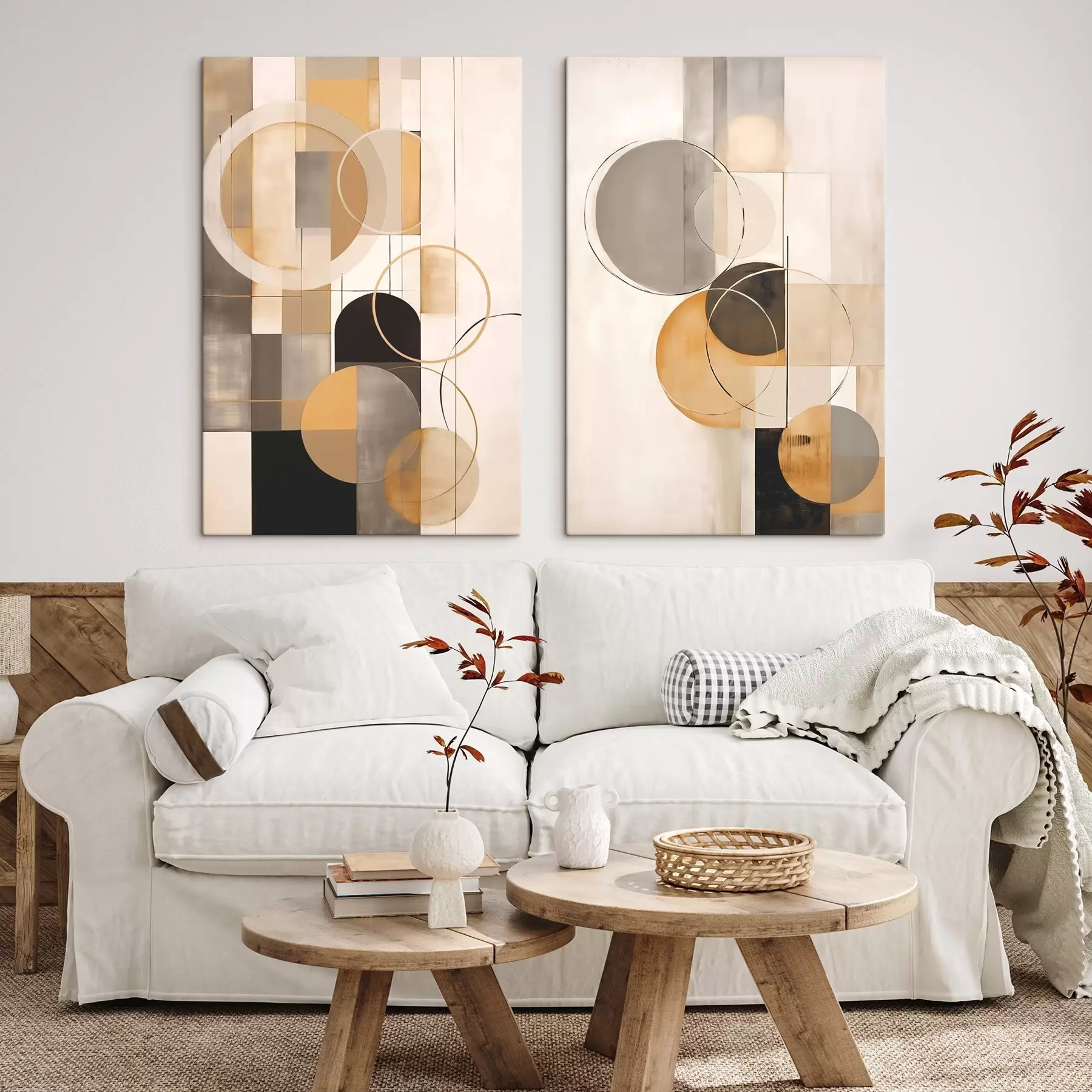 wall murals Geometric abstraction with circles m00858