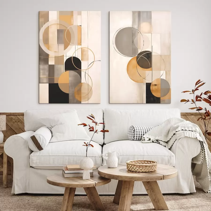 wall murals Geometric abstraction with circles m00858