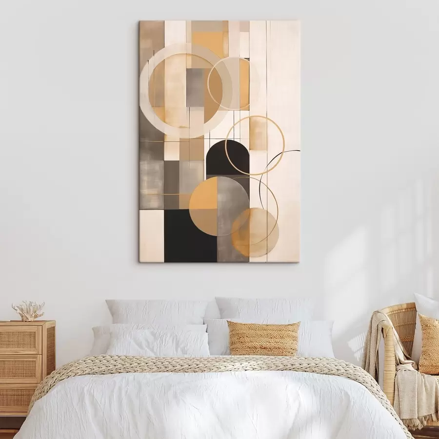 murales Abstracción geométrica con círculos s46359