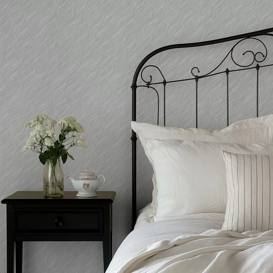 Wall Mural Photo Wallpaper Textured brush waves, light mint a00688v2