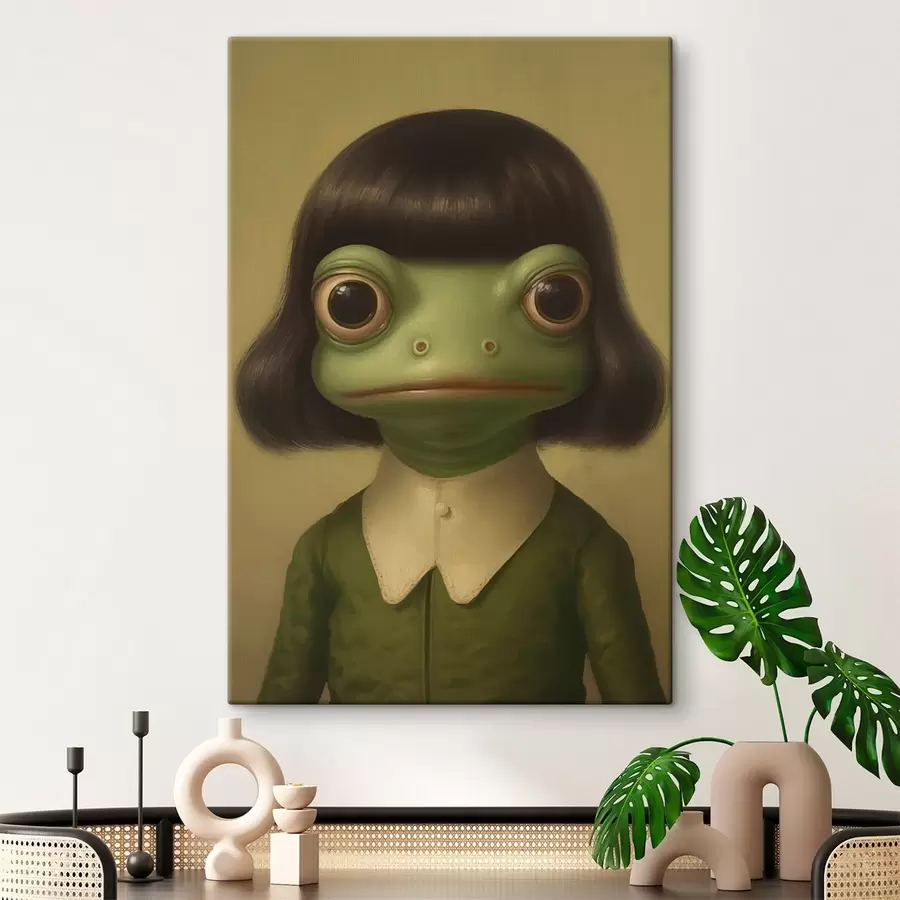 wall murals Vintage-style girl frog s46458