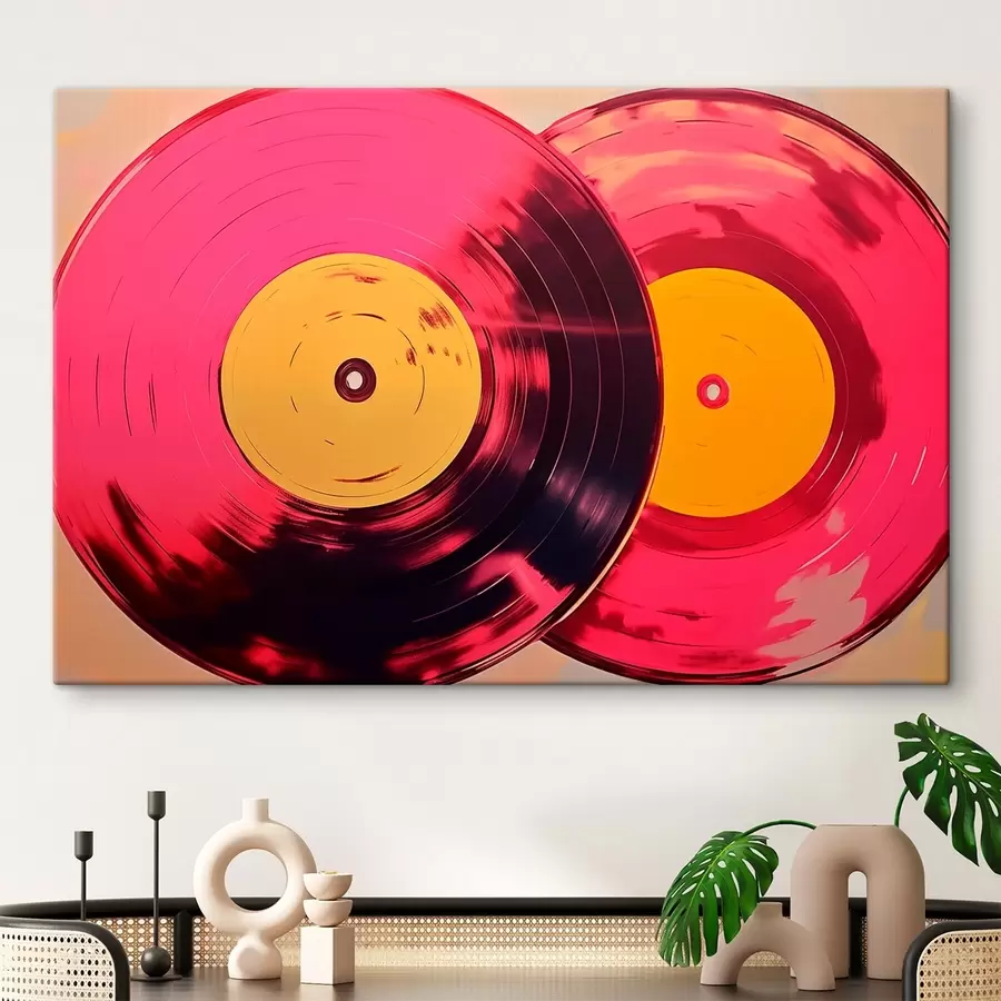 wall murals Colored vinyl records s46459