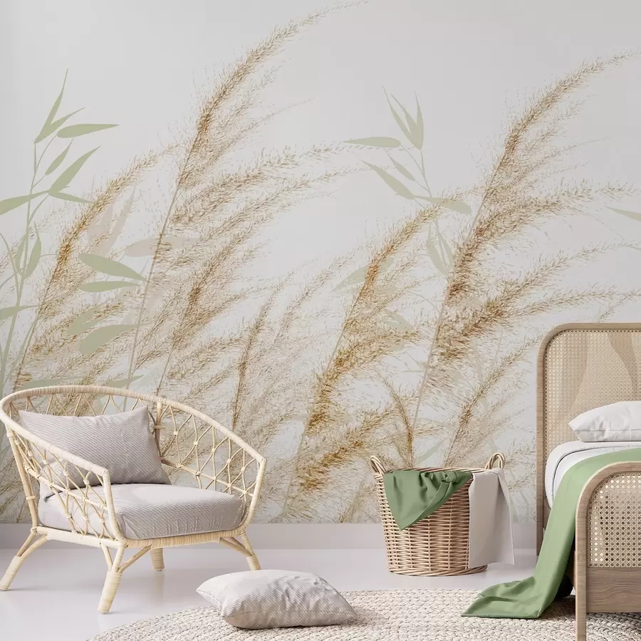 wall murals Pampas and dry grass w04863