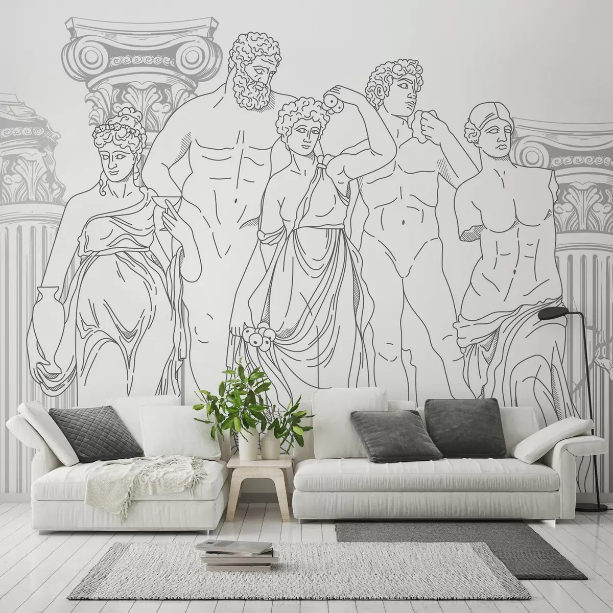 Wall Mural Photo Wallpaper Ancient people and columns w04865v2