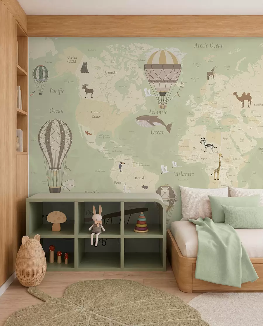 wall murals Green Sky Atlas in German c00003dev2
