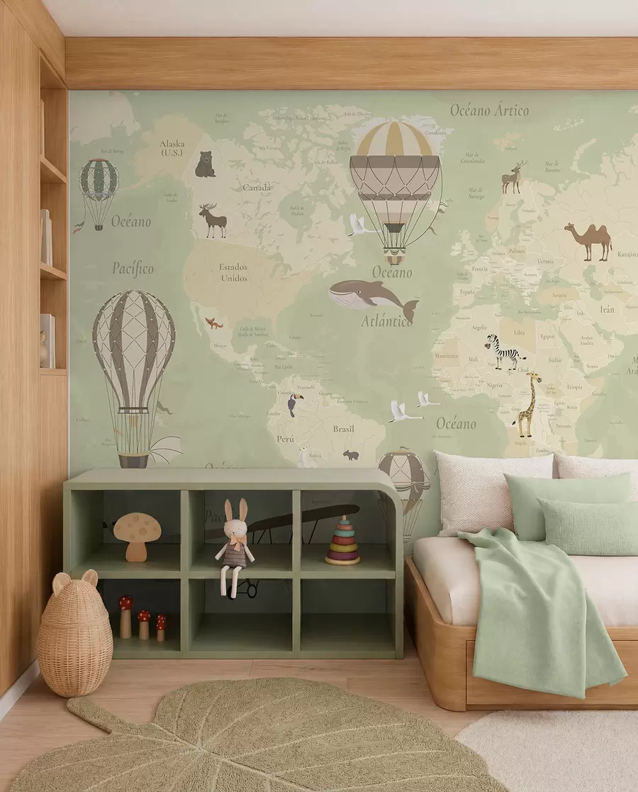 wall murals Green Sky Atlas in Spanish c00003esv2