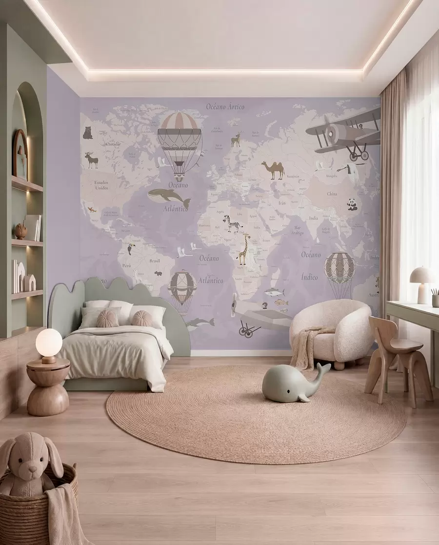 peintures murales Vols en espagnol — mauve c00003esv4