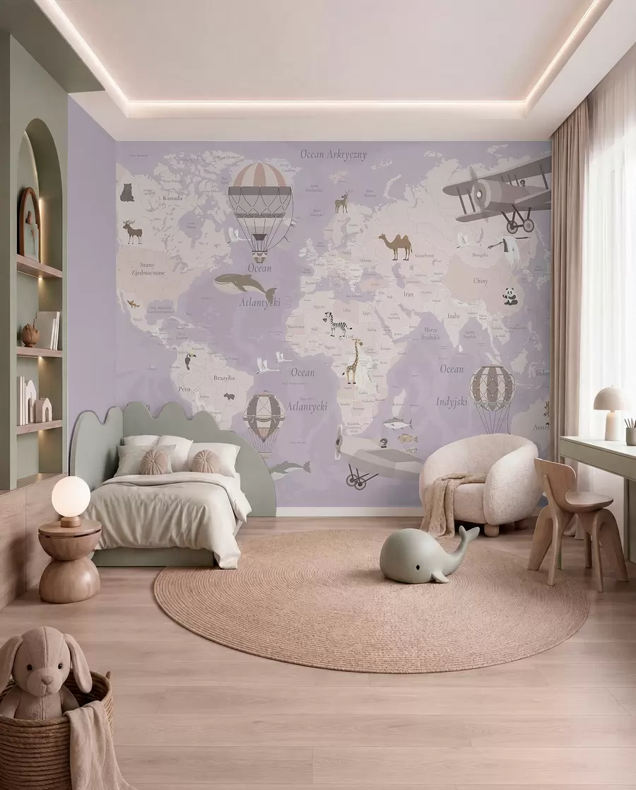 peintures murales Vols en polonais — mauve c00003plv4